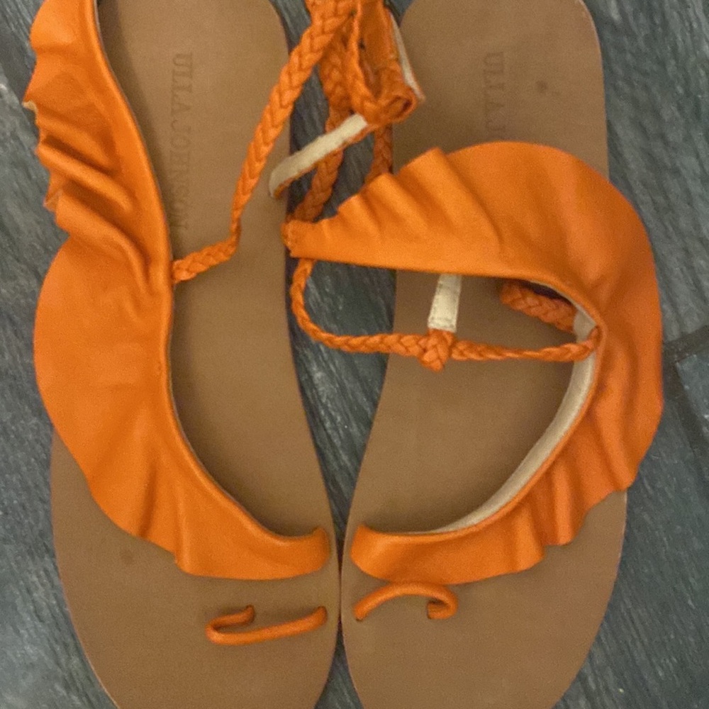 Ulla Johnson orange Ruffle Sandals - Picture 5 of 5